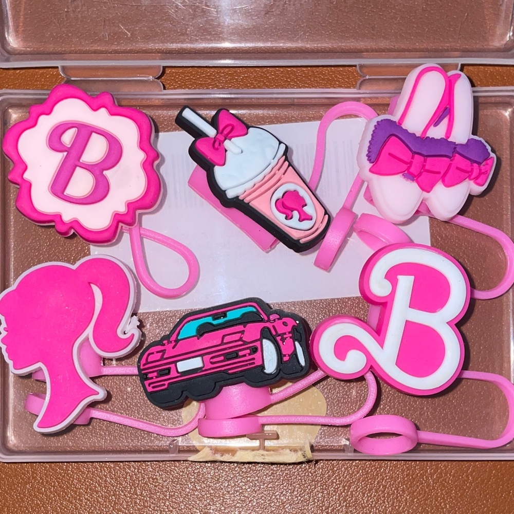 Barbie Straw Covers 6 Pieces NWT